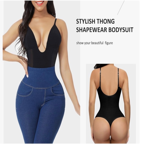FEELINGIRL THONG SHAPEWEAR BODYSUIT TIMMY CONTROL BODY SHAPER U PLUNGE.SIZE XL - Picture 2 of 9